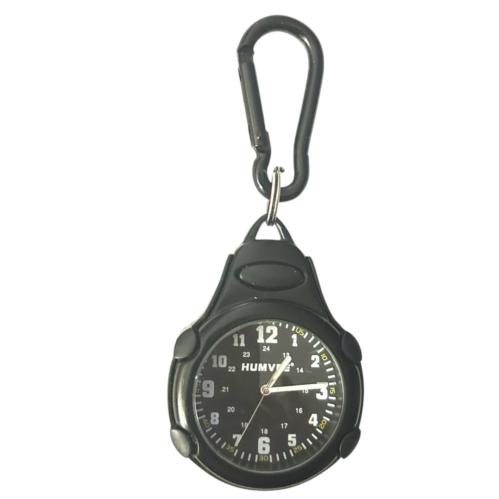 Humvee Clip-On Carabiner Outdoors Backpack Keychain Quartz Nurse/Doctors Watch